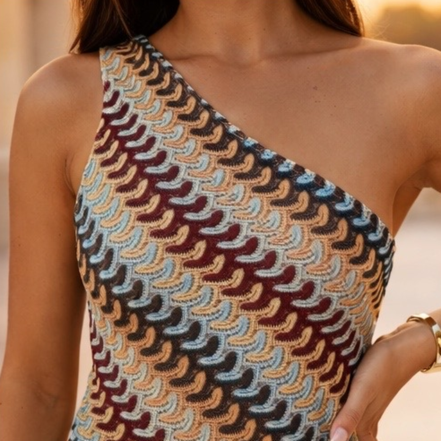 Shoulder Kleid mit Muster 💕