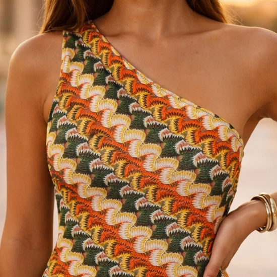 Shoulder Kleid mit Muster 💕