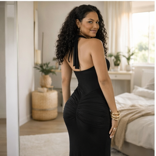 Heute 70 % Rabatt – Skulptiertes Maxikleid 💕