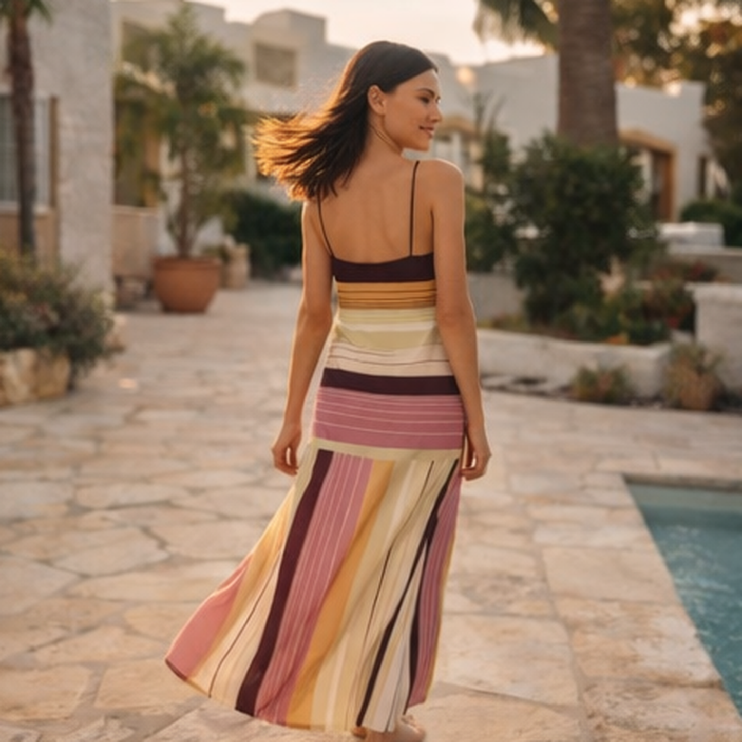 Elegantes Gestreiftes Sommerkleid 💕