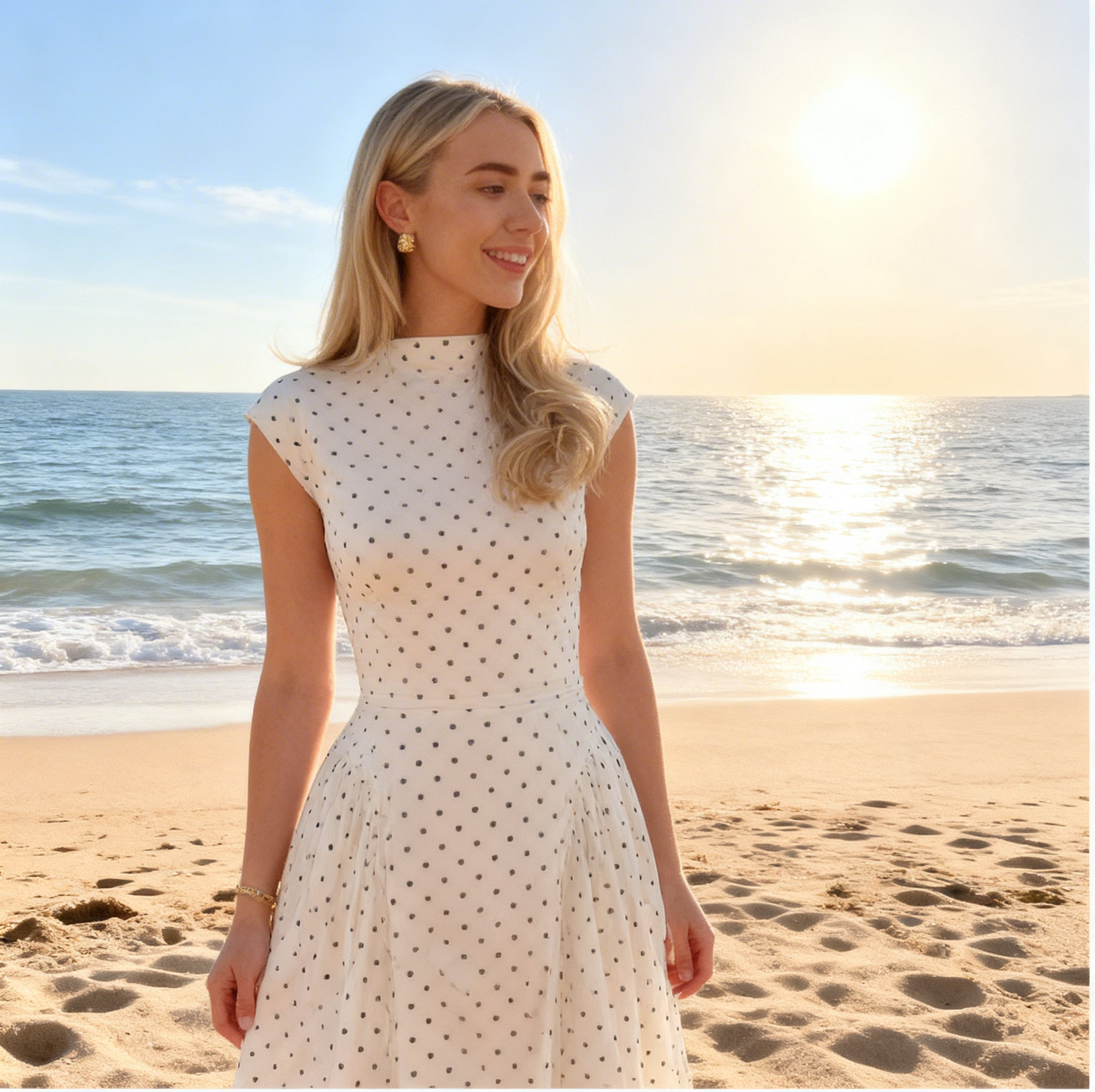 Nur heute 70 % Rabatt – Polka-Dot-Kleid 🤍