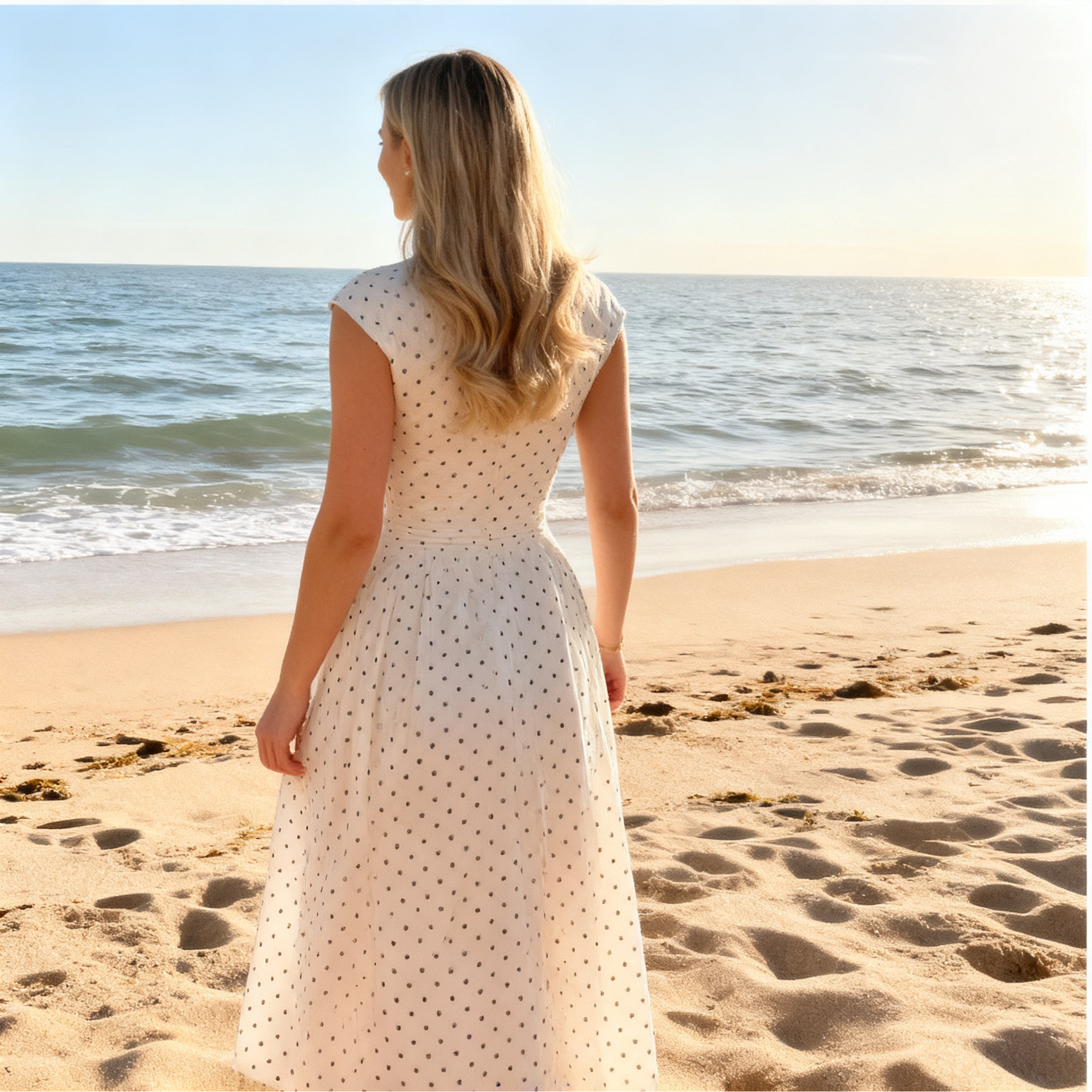 Nur heute 70 % Rabatt – Polka-Dot-Kleid 🤍
