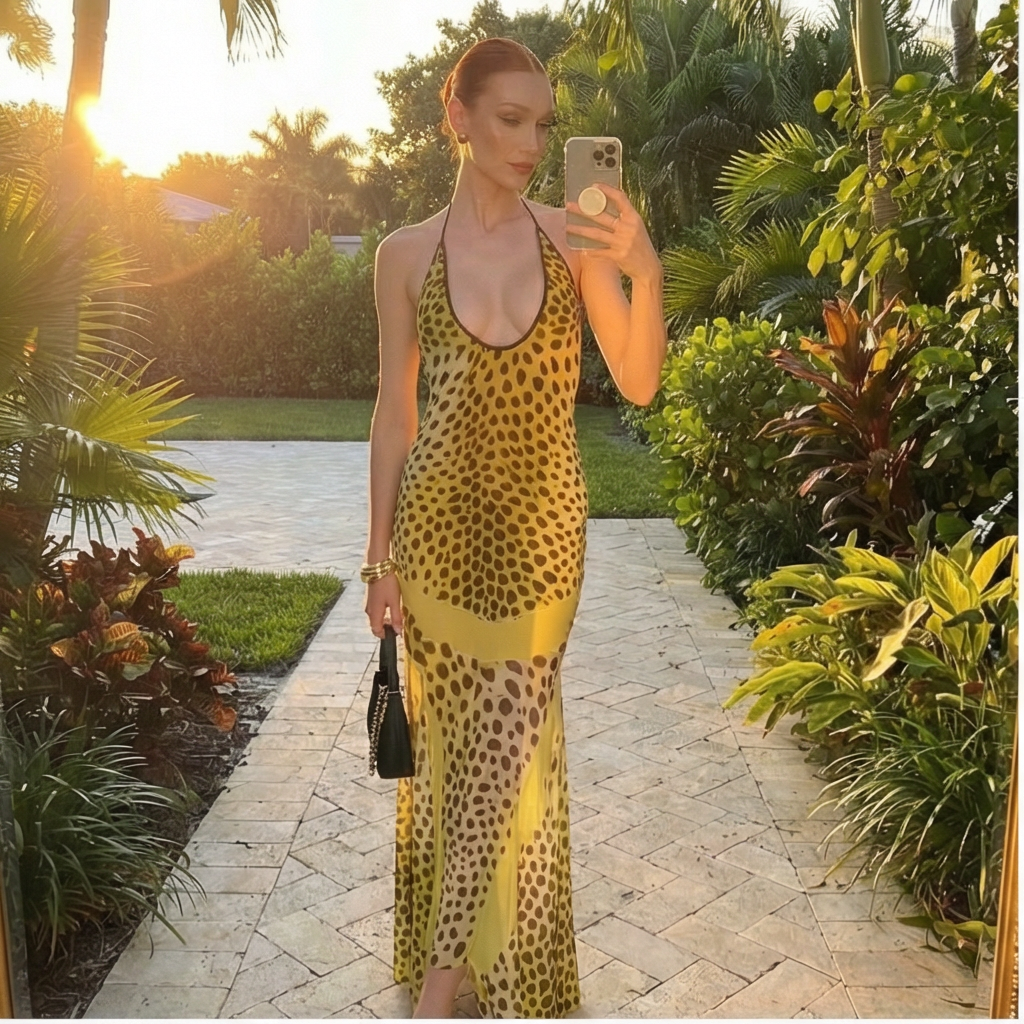 Leopard Cutout Dress 🤍