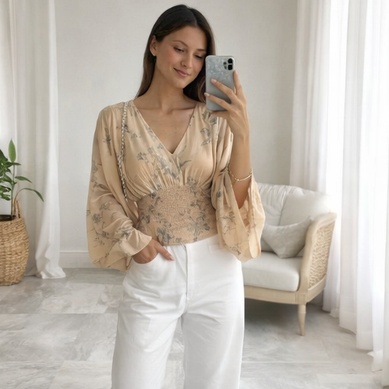 Elegantes Blumen Top 🤍