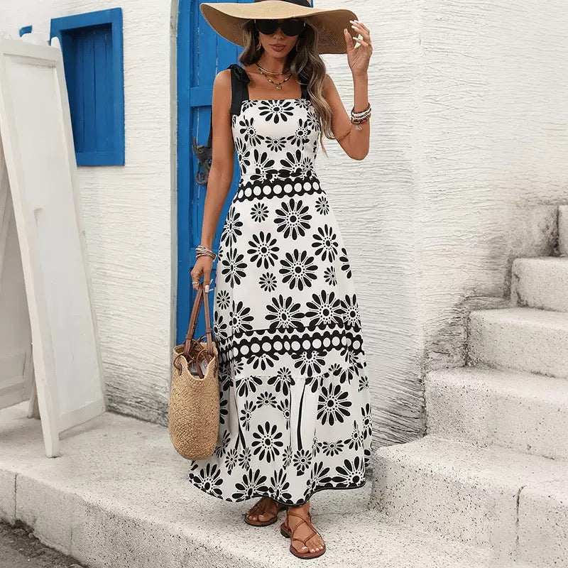 Santorini Bloom Maxi Dress ✨